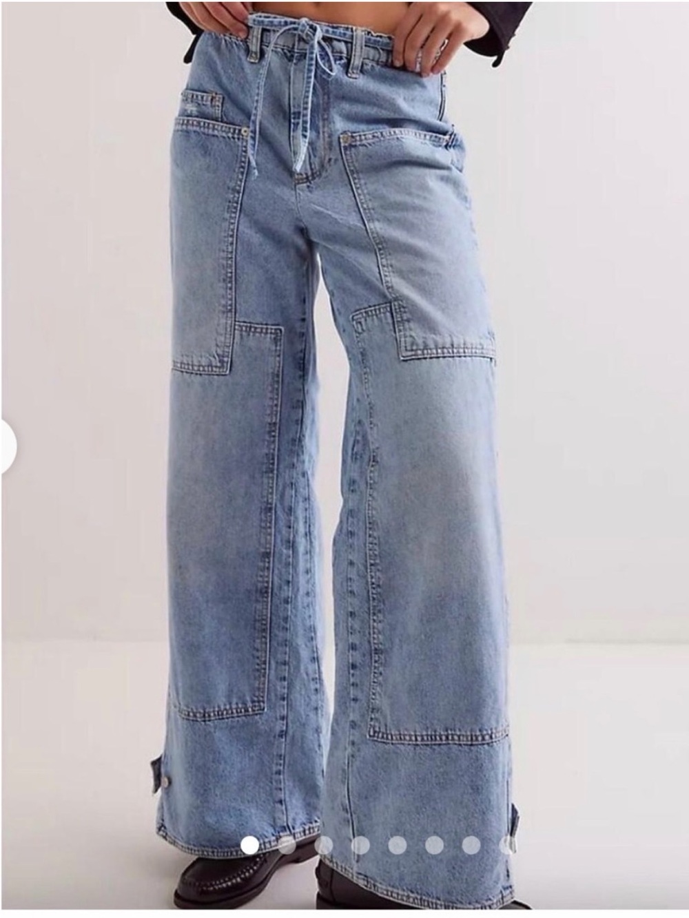 We The Free CRVY Outlaw Wide Leg Baggy Jeans Women Size Small
